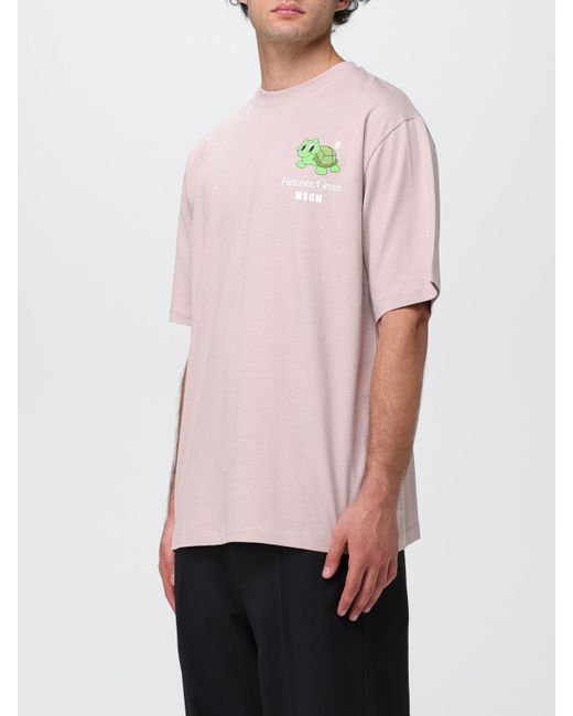 MSGM Pink T-shirt for men