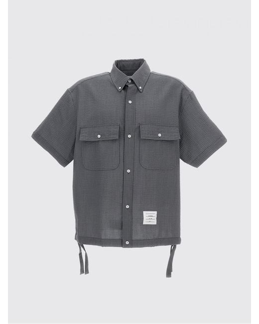 Thom Browne Gray Wool Shirt for men