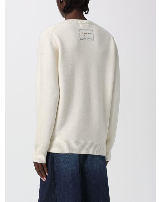 Marc Jacobs Natural Virgin Wool Sweater With Flower