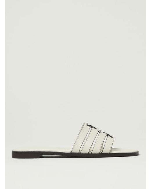 Tory Burch Natural Flat Sandals