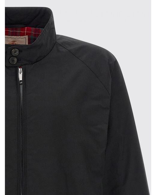 Baracuta Black Cotton Blend Bomber Jacket for men