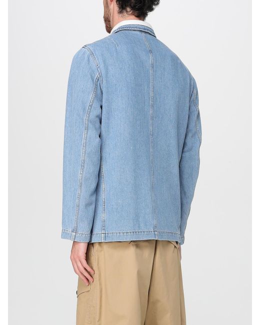 Dries Van Noten Blue Jacket Workwear Style for men