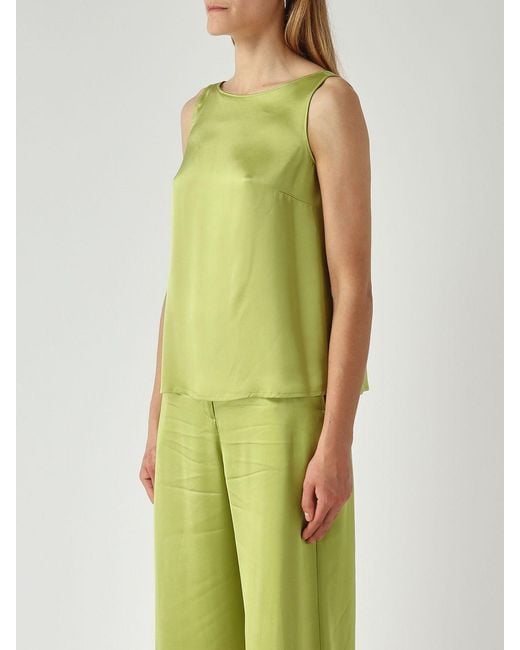 Maliparmi Green Satin Top