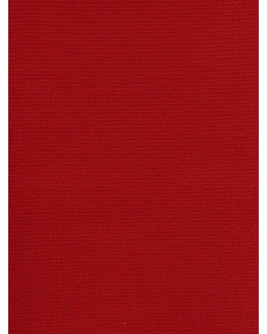 Fabiana Filippi Red High-Waisted Virgin Wool Pencil Mini Skirt