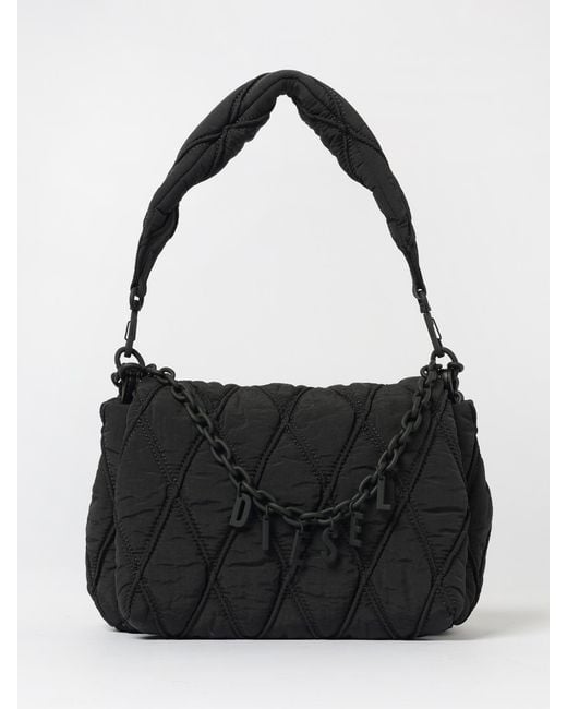 DIESEL Black Charm-D Quilted Nylon Bag
