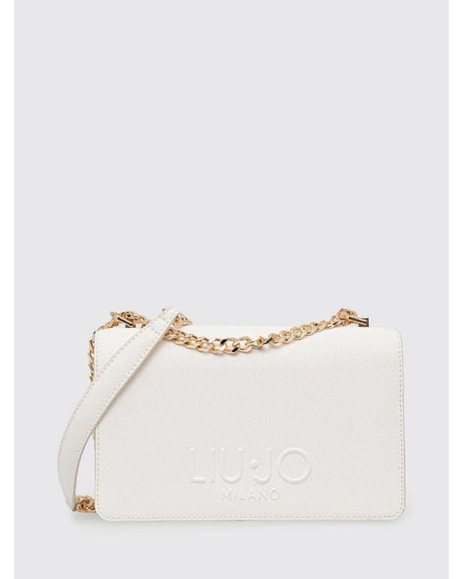Liu Jo Natural Saffiano Faux Leather Bag