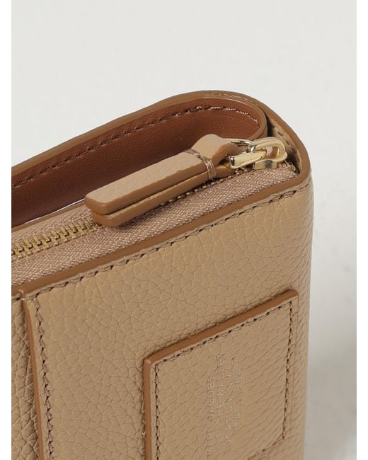 Marc Jacobs Natural Mini Compact Leather Wallet