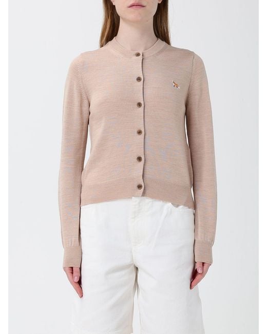 Maison Kitsuné Natural Maison KitsunÉ Crew Neck Cardigan