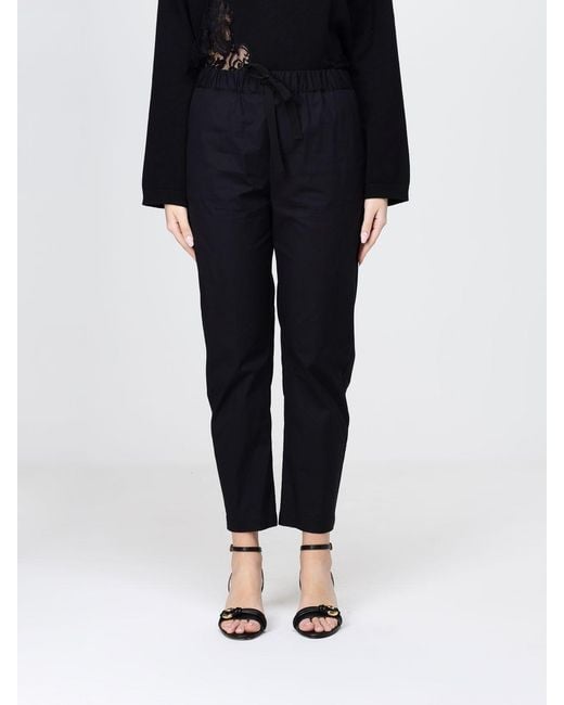 Semicouture Black Stretch Cotton Buddy Trousers