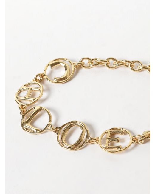 Chloé Natural Chlo&Eacute Script Embellished Belt