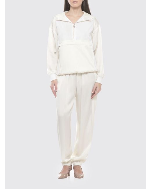 Fabiana Filippi White Viscose Blend Sweatshirt