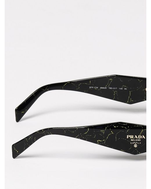 Prada Black Acetate Sunglasses With Logo for men