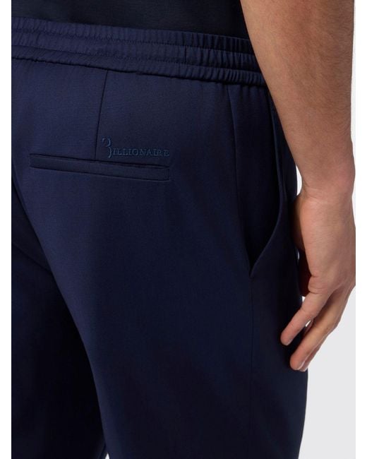 Billionaire Blue Wool Jogging Trousers for men