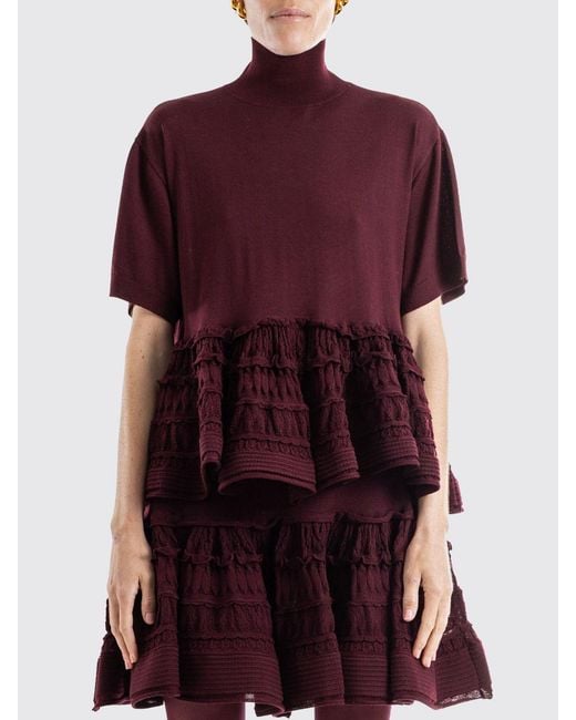 Alaïa Red Virgin Wool Top