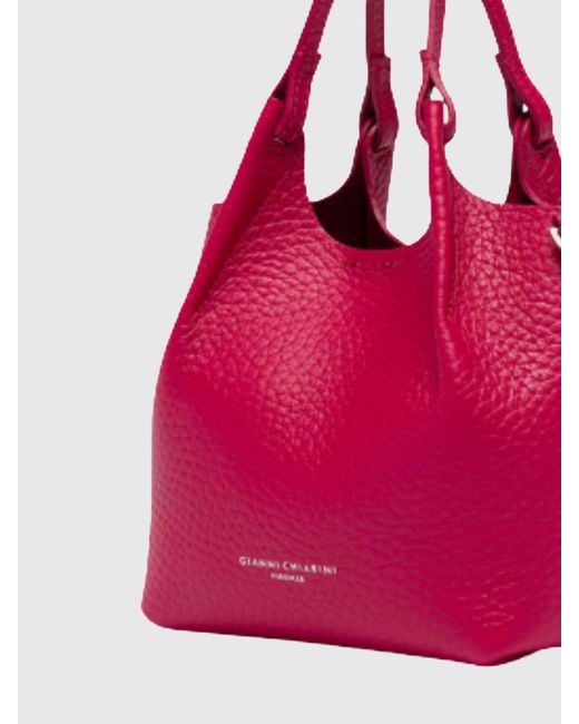 Gianni Chiarini Pink Dua Hammered Leather Bag