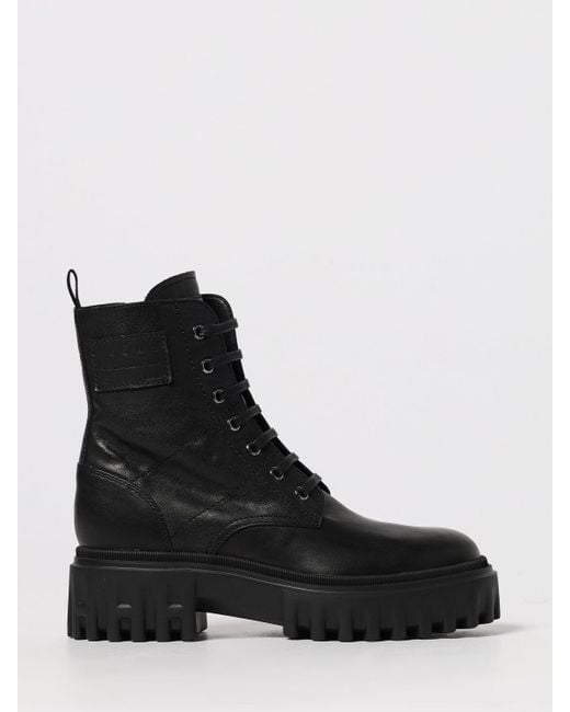 H Track Anfibio Pelle di Hogan in Black