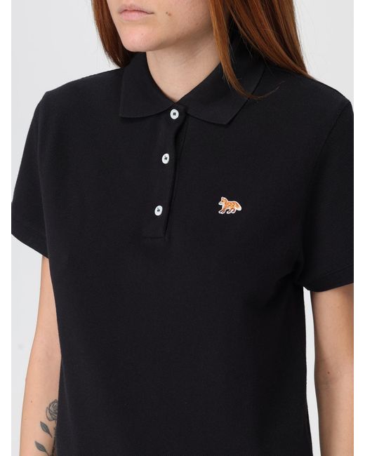 Maison Kitsuné Black Maison KitsunÉ Cotton Polo Shirt