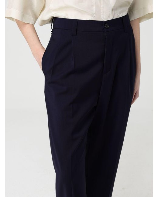 Barena Blue Wool Blend Cropped Fit Trousers