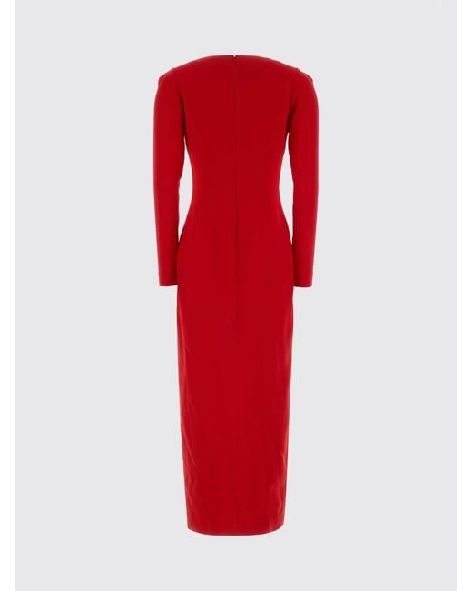 Alessandra Rich Red Viscose Dress