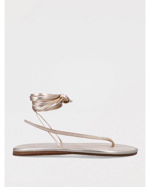 Ancient Greek Sandals White Flache Schuhe Damen