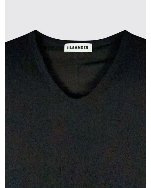 Jil Sander Black Knit Midi Dress