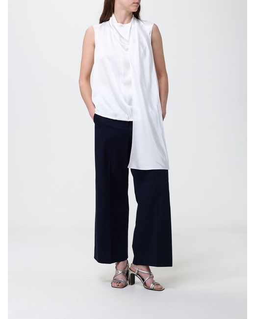 Max Mara White Sash Blouse