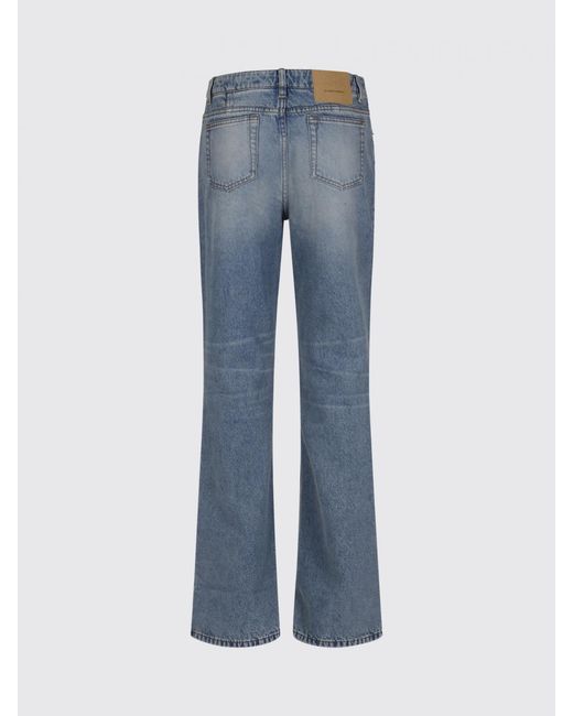 AMI Blue Flared Cotton Denim Jeans