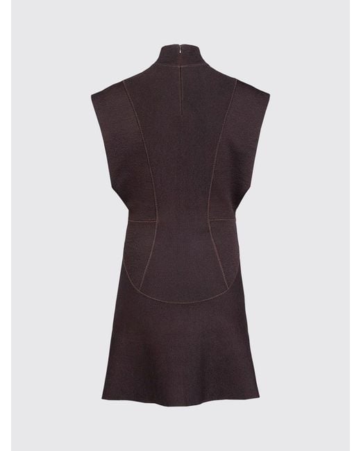 Alaïa Purple Slim-Fit Sleeveless Turtleneck Mini Dress