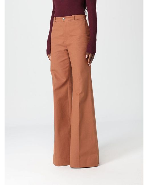 Chloé Brown ChloÉ Flared Cotton Trousers