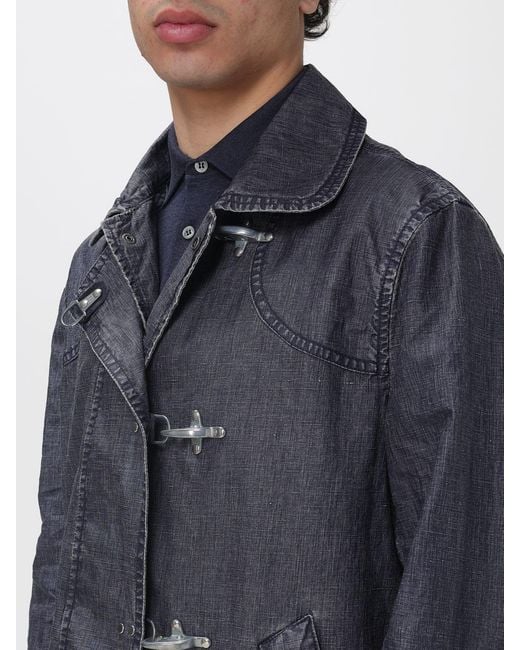 Fay Blue 4 Ganci Linen Canvas Jacket for men