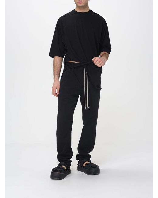 Rick Owens Black Cotton Trousers for men