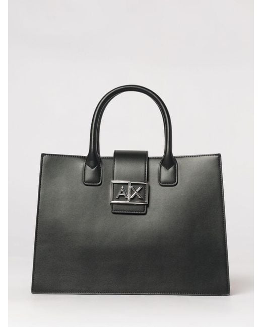 ARMANI EXCHANGE Black Faux Leather Bag