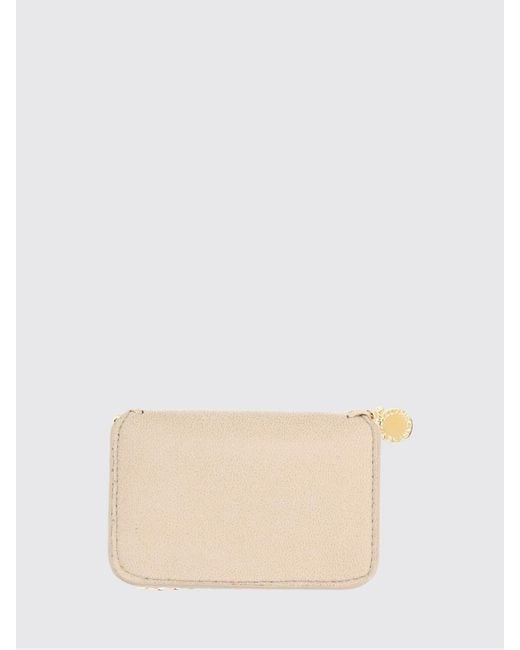 Stella McCartney Natural Falabella Crackled Synthetic Suede Wallet