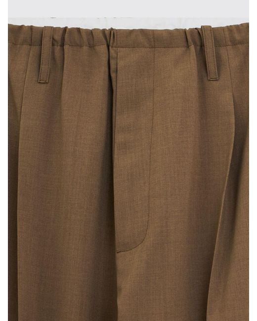 Magliano Brown Cotton Twill Slim Fit Trousers for men