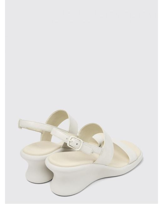 Camper White Louise Leather Sandal