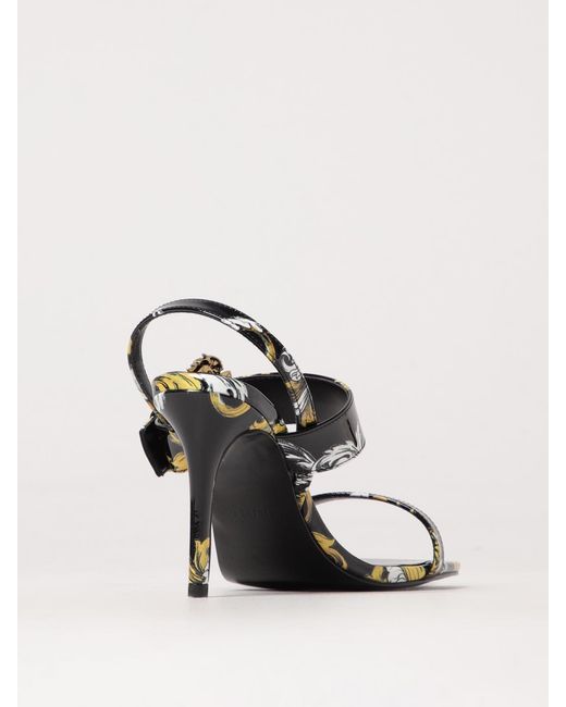 Versace Jeans Couture Black Flat Sandals