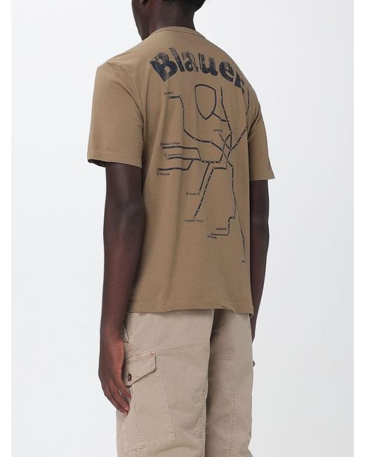 Blauer Natural Printed Cotton T-Shirt for men