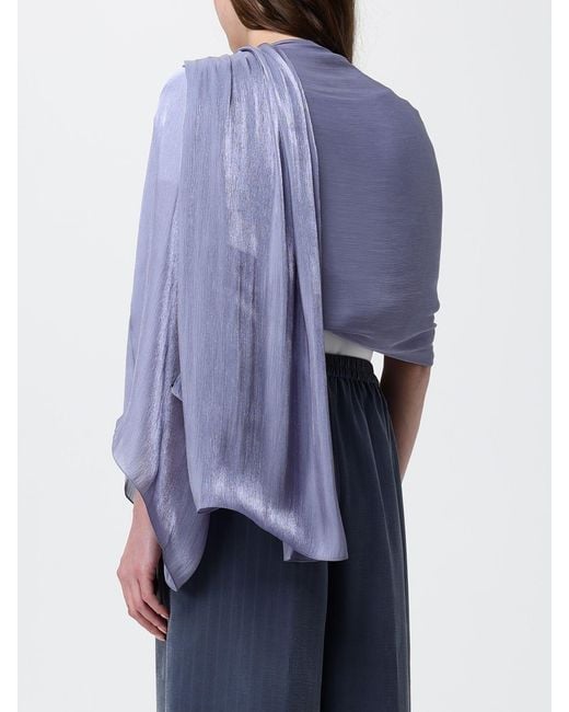 Emporio Armani Blue Satin Stole
