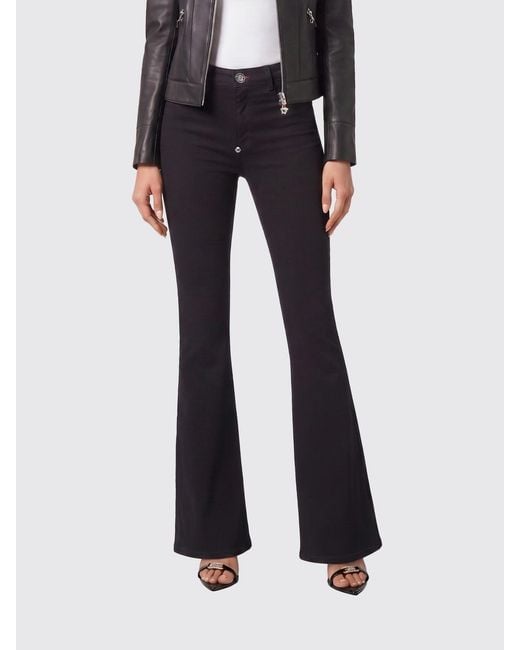 Philipp Plein Black High-Waisted Flared Jeans