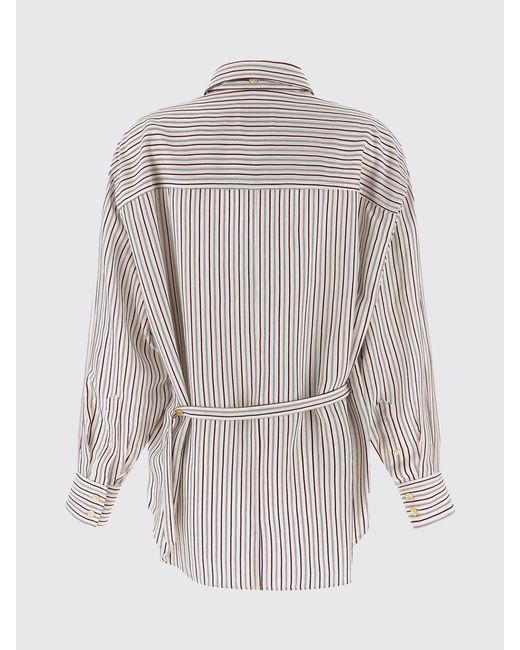 Isabel Marant Multicolor Striped Silk Blend Shirt