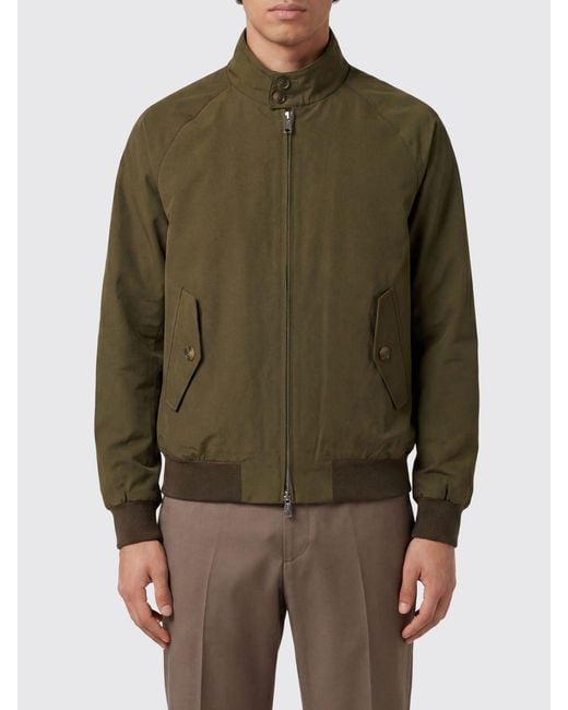 Baracuta Green Cotton Blend Bomber Jacket for men