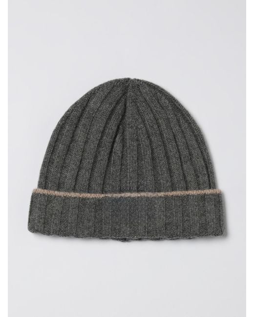 Brunello Cucinelli Gray Hat for men