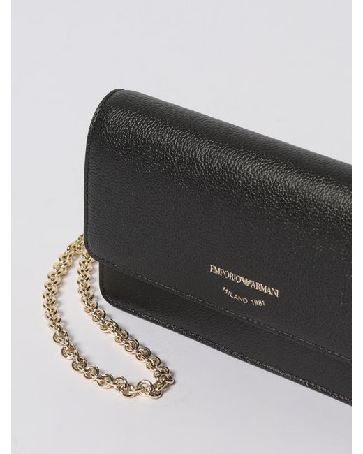 Emporio Armani Gray Mini Tumbled Leather Shoulder Bag