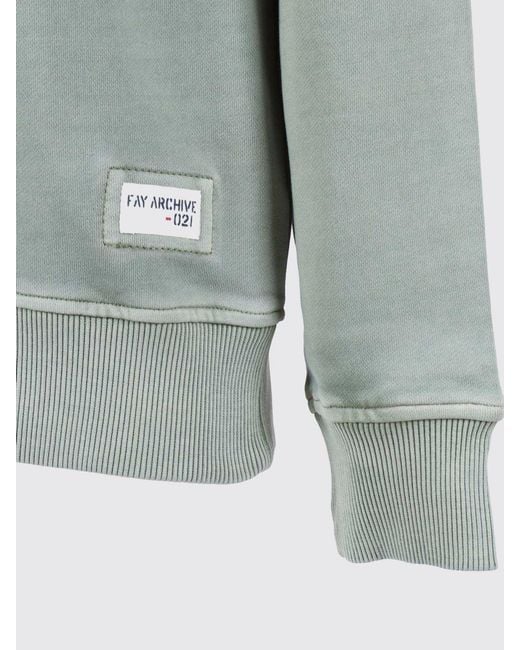 Fay Gray Cotton Crew Neck Sweatshirt for men