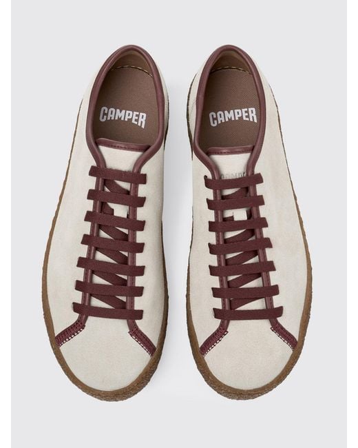 Camper Brown Peu Terreno Suede Sneakers for men