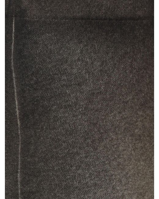 Avant Toi Green Wool And Cashmere Knit Midi Pencil Skirt With Elastic Waist