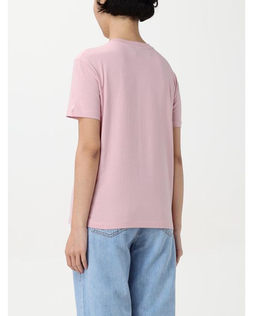 Just Cavalli Pink Embroidered Logo Tee