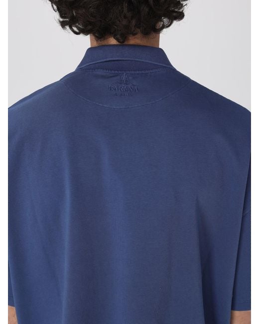 Barena Blue Cotton Polo Shirt for men