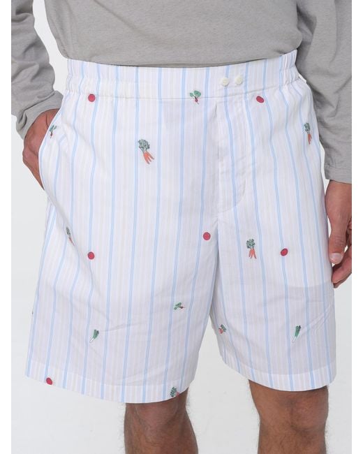 Jacquemus White Striped Cotton Boxer Shorts for men