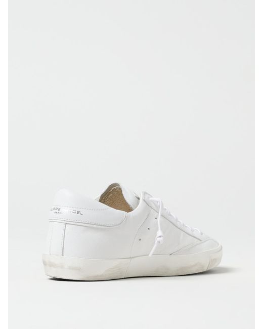 Philippe Model White Paris Used Leather Sneakers for men